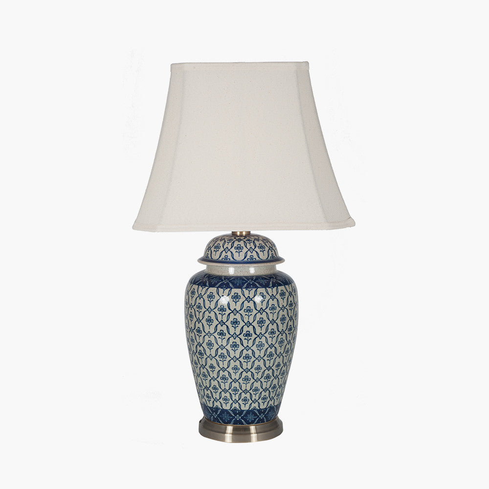 Chika Blue & White Ginger Jar Table Lamp | Ceramic Table Lamp UK