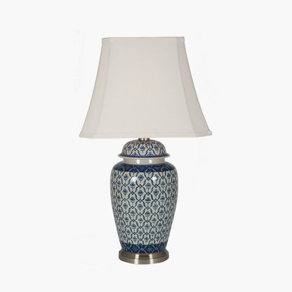 Chika Blue & White Ginger Jar Table Lamp | Ceramic Table Lamp UK