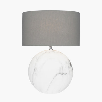 Crestola Large Marble Effect Ceramic Table Lamp | Statement Table Lamp