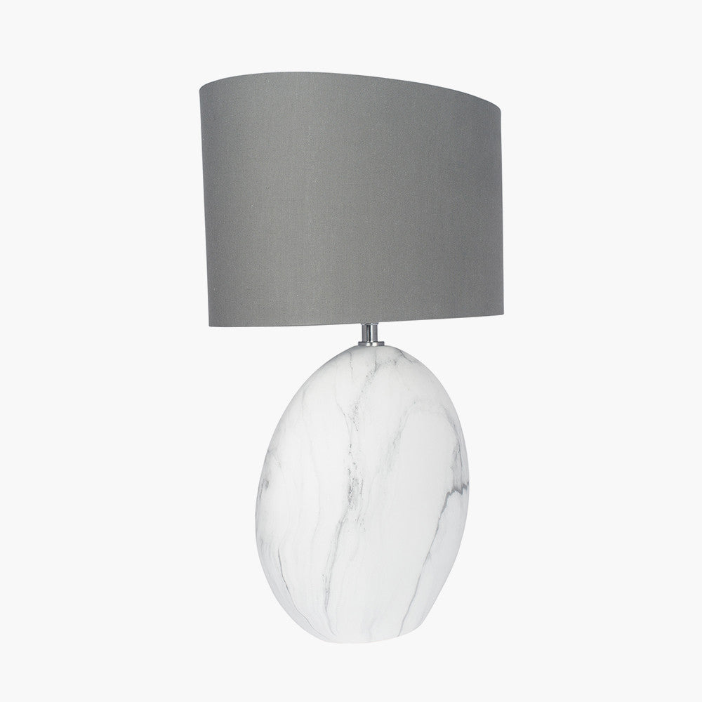Crestola Large Marble Effect Ceramic Table Lamp | Statement Table Lamp