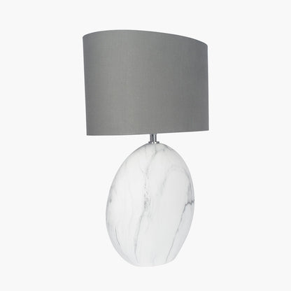 Crestola Large Marble Effect Ceramic Table Lamp | Statement Table Lamp