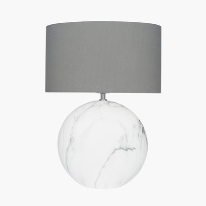 Crestola Large Marble Effect Ceramic Table Lamp | Statement Table Lamp
