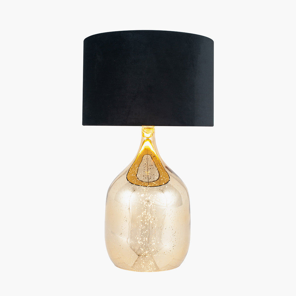Stellar Champagne Gold Glass Dual Light Table Lamp