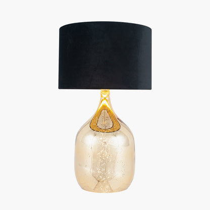 Stellar Champagne Gold Glass Dual Light Table Lamp