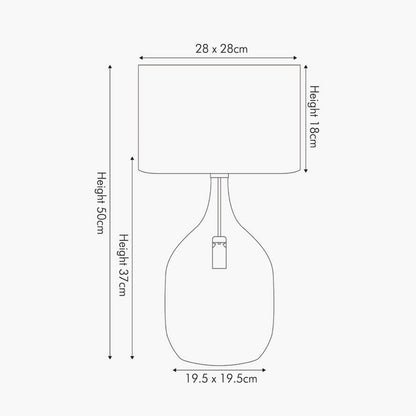 Stellar Champagne Gold Glass Dual Light Table Lamp