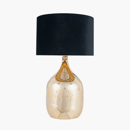 Stellar Champagne Gold Glass Dual Light Table Lamp