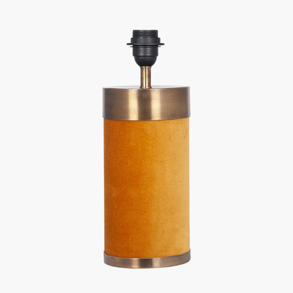 Dempsey Mustard Velvet & Antique Gold Table Lamp