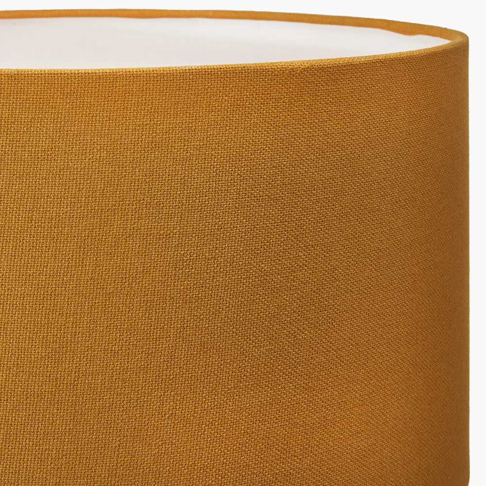 Dempsey Mustard Velvet & Antique Gold Table Lamp