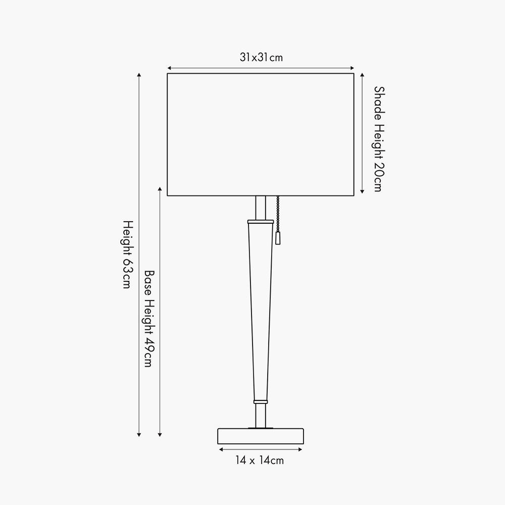 Lowry Black & Silver Table Lamp with Grey Shade | Modern Contemporary Lamp