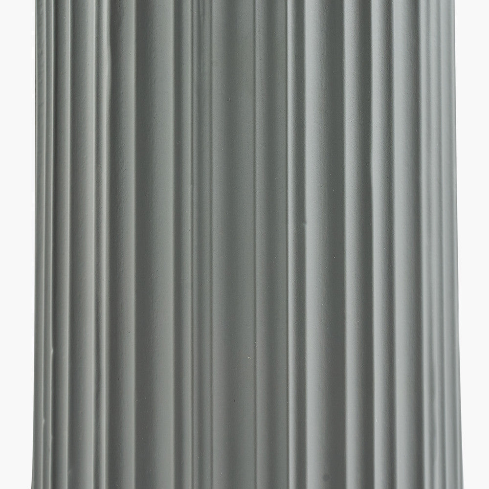 Ionic Grey Ceramic & Gold Table Lamp | Modern Textured Lighting