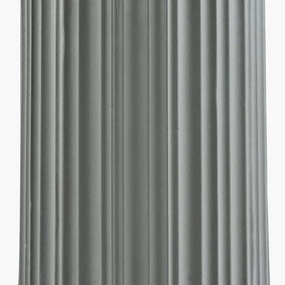 Ionic Grey Ceramic & Gold Table Lamp | Modern Textured Lighting