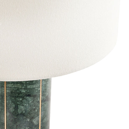 Shop the Venetia Green Marble and Gold Metal Tall Table Lamp with inlaid brass, creating a modern and elegant look. FREE UK MAINLAND DELIVERY. Shop online now at www.nobleandnook.co.uk