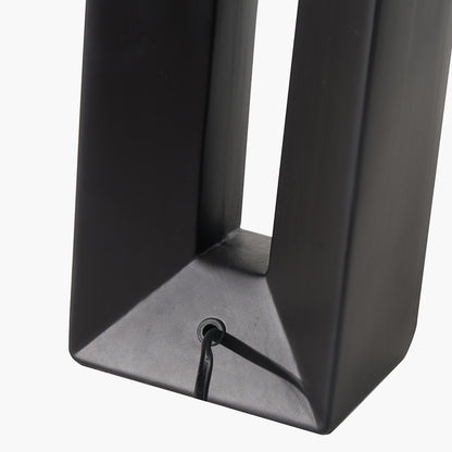 Block Black Ceramic Tall Table Lamp | Modern Sculptural Table Lamp