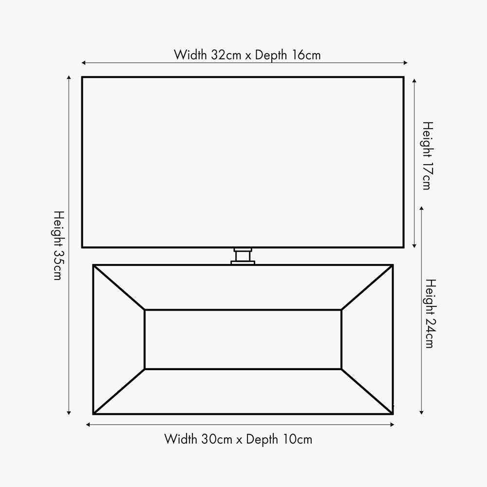 Block Black Ceramic Rectangular Table Lamp | Modern Feature Lighting