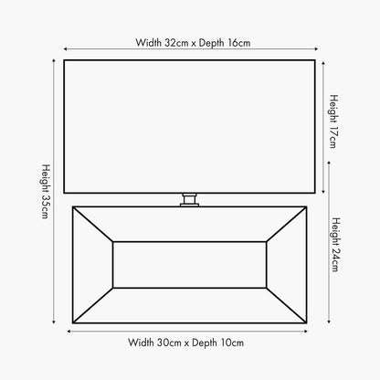 Block Black Ceramic Rectangular Table Lamp | Modern Feature Lighting