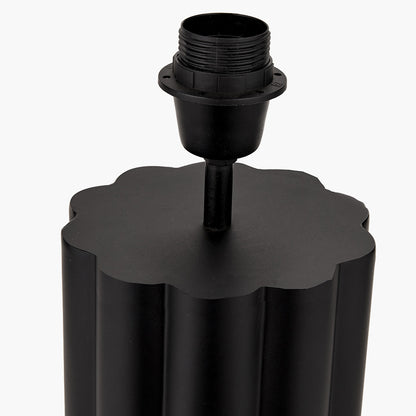 Petula Black Metal Scallop Table Lamp Base