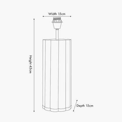 Petula Black Metal Scallop Table Lamp Base