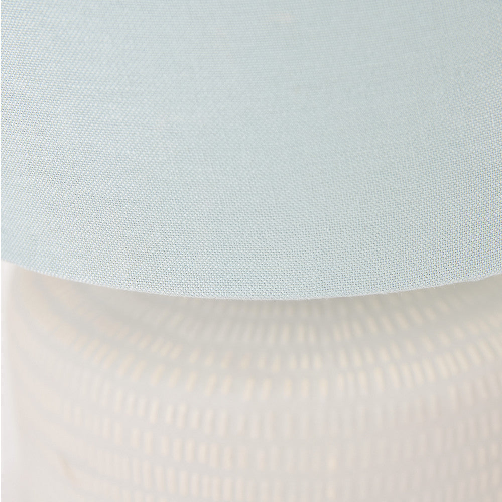 Kai Duck Egg Textured Ceramic Table Lamp | Scandi Coastal Lamp