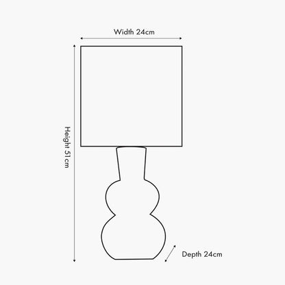 Aaliyah Black Ceramic Bottle Table Lamp | Modern Table Lamp