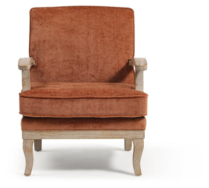 The Colwell Chair in Terracotta Distressed Chenille