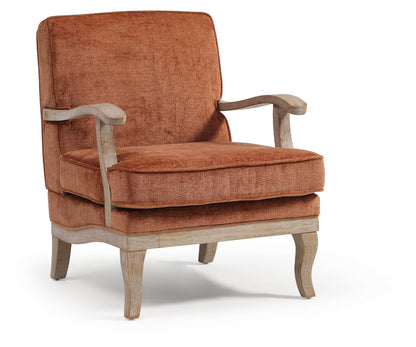 The Colwell Chair in Terracotta Distressed Chenille
