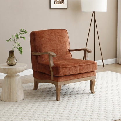 The Colwell Chair in Terracotta Distressed Chenille