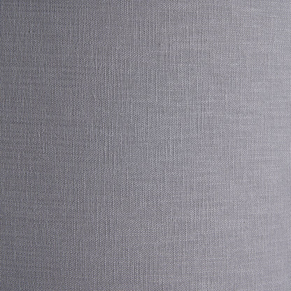 Port Nickel and Wood Tripod Floor Lamp Base with Lino 55cm Steel Grey Linen Cylinder Lampshade