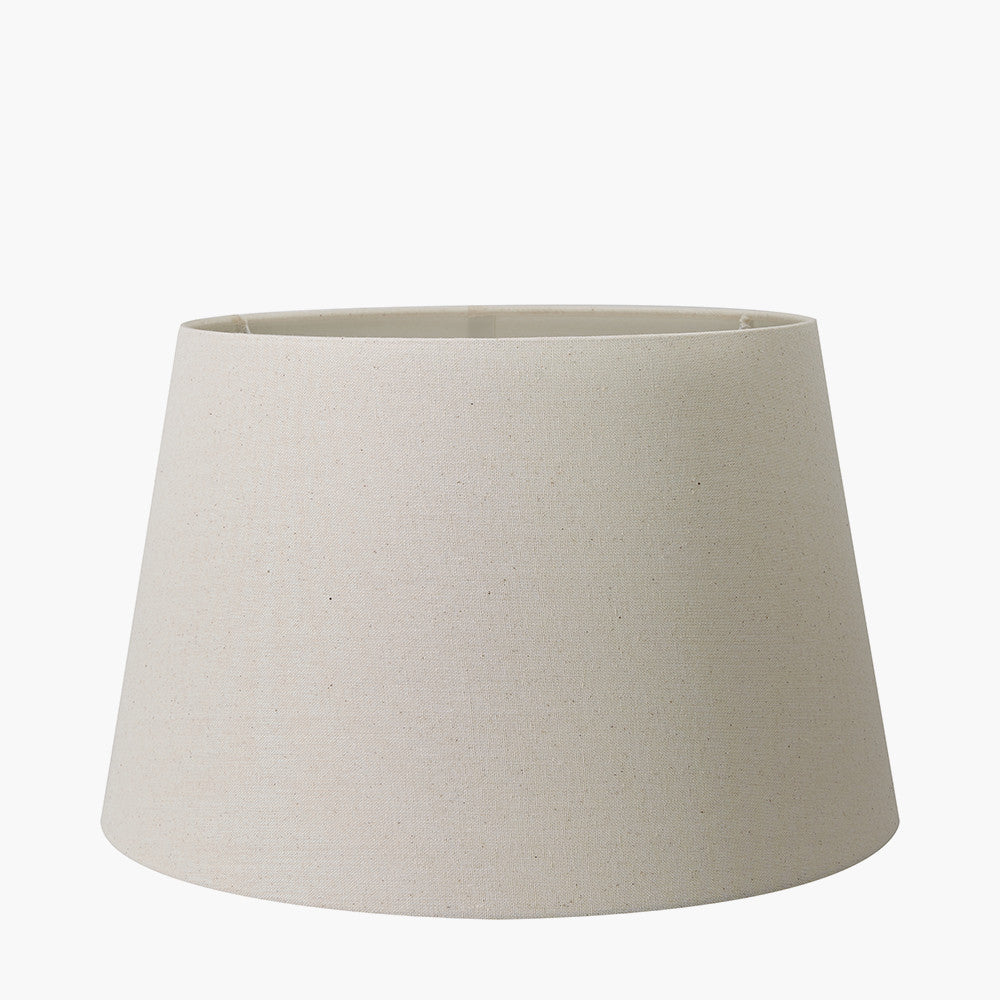 Alia Grey Wash Turned Mango Wood Floor Lamp with Coast Cream Calico Shade