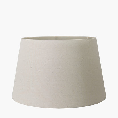 Alia Grey Wash Turned Mango Wood Floor Lamp with Coast Cream Calico Shade