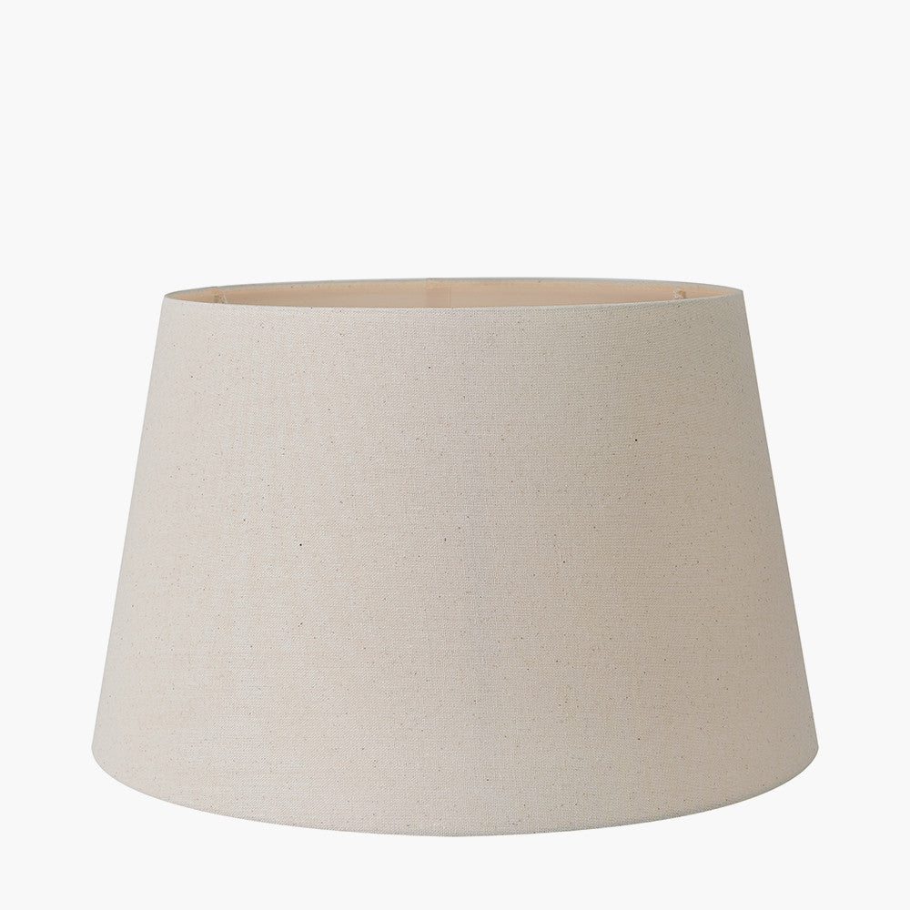 Alia Grey Wash Turned Mango Wood Floor Lamp with Coast Cream Calico Shade