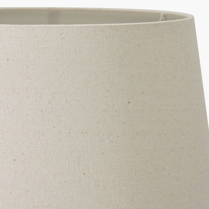 Alia Grey Wash Turned Mango Wood Floor Lamp with Coast Cream Calico Shade