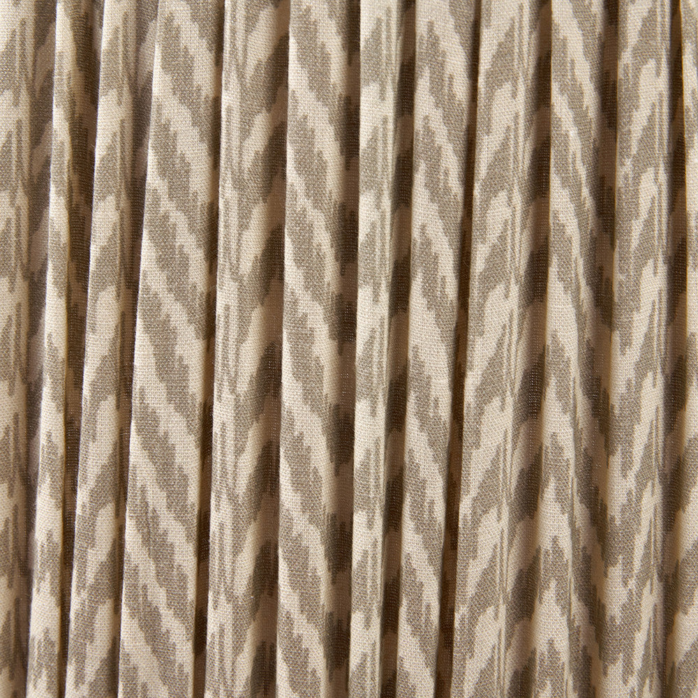 Marin Black Wood Tall Neck Floor Lamp with Vienna 45cm Taupe Chevron Shade