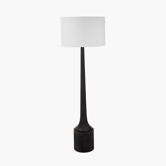 The tall, hand-finished mango wood base contrasts beautifully with the crisp white linen shade, perfect for modern or transitional décor schemes. Available today at www.nobleandnook.co.uk