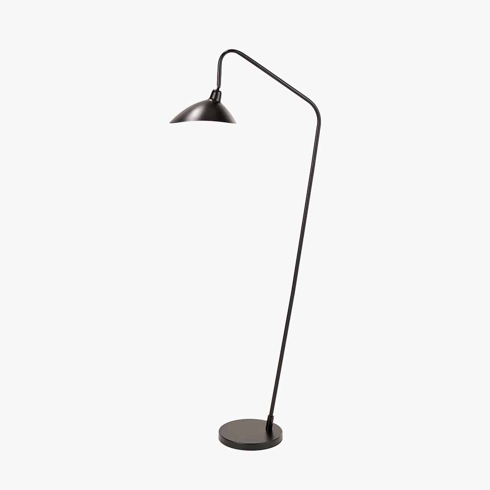 Toulon Black Metal Task Floor Lamp | Modern Reading Floor Lamp