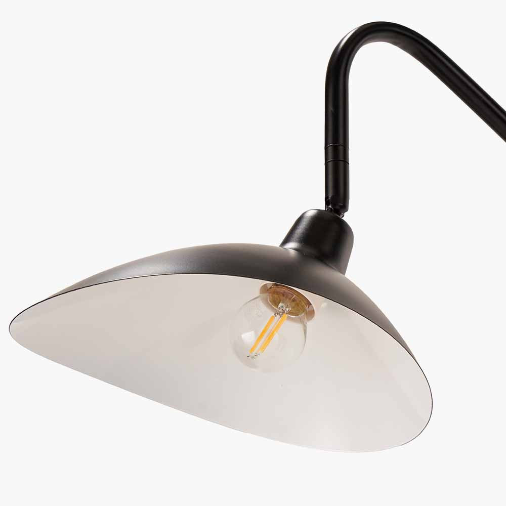 Toulon Black Metal Task Floor Lamp | Modern Reading Floor Lamp