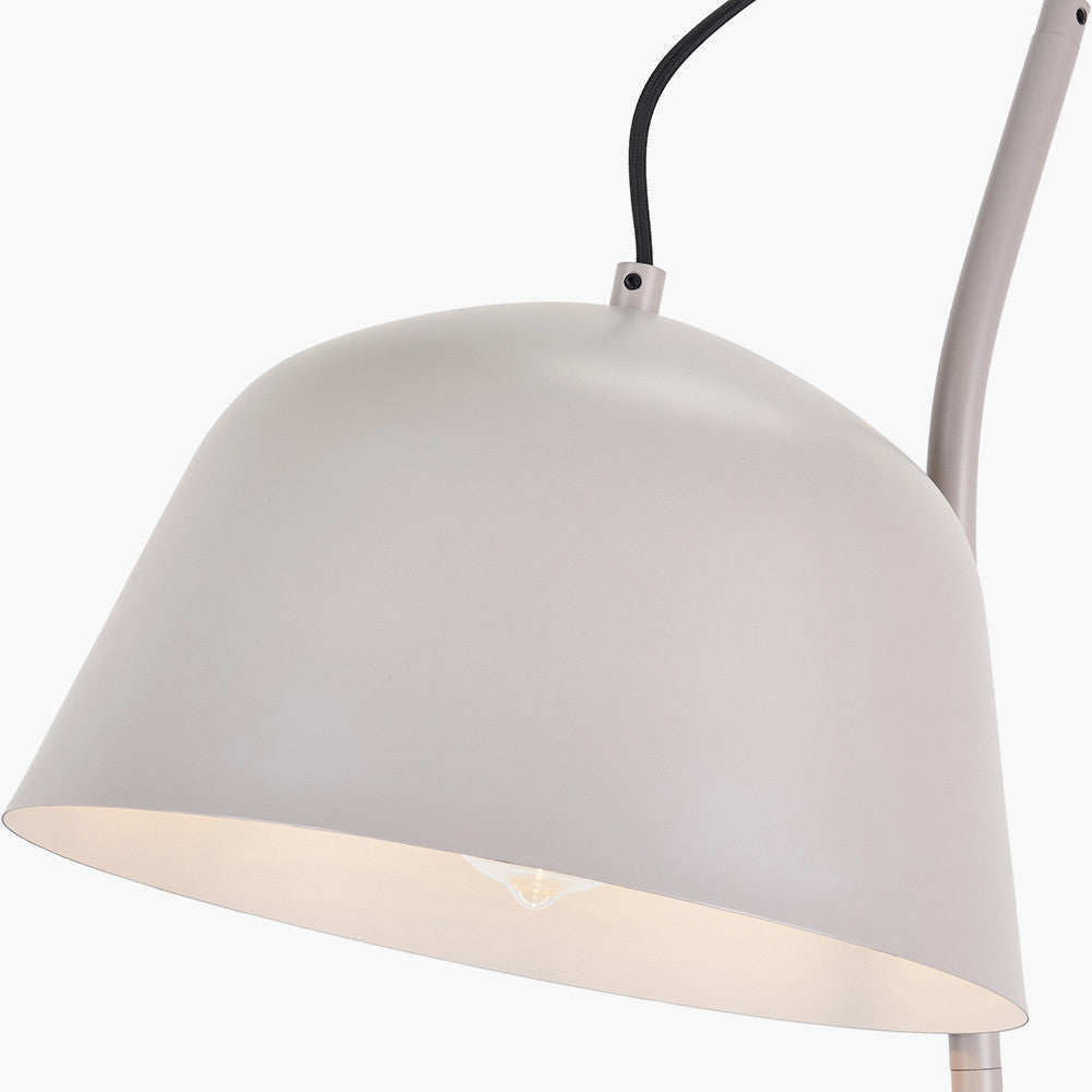 Amalie Grey Metal Retro Task Floor Lamp | Adjustable Modern Reading Lamp