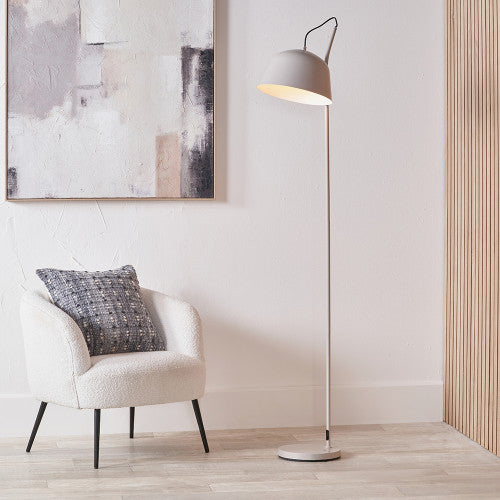 Amalie Grey Metal Retro Task Floor Lamp | Adjustable Modern Reading Lamp