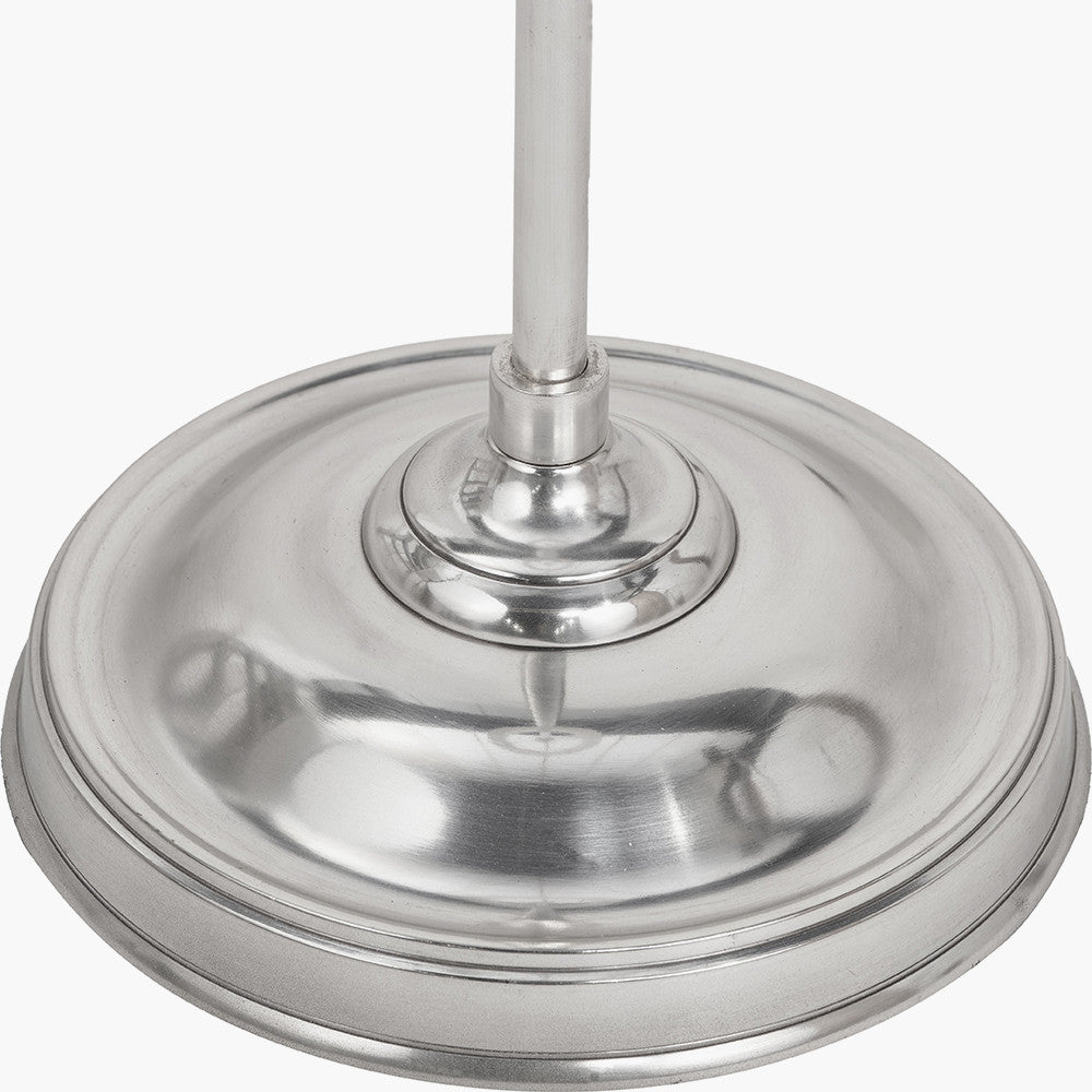 Auden Silver Floor Lamp with Steel Grey Shade | Elegant Floor Lamp