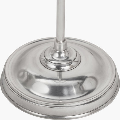 Auden Silver Floor Lamp with Steel Grey Shade | Elegant Floor Lamp