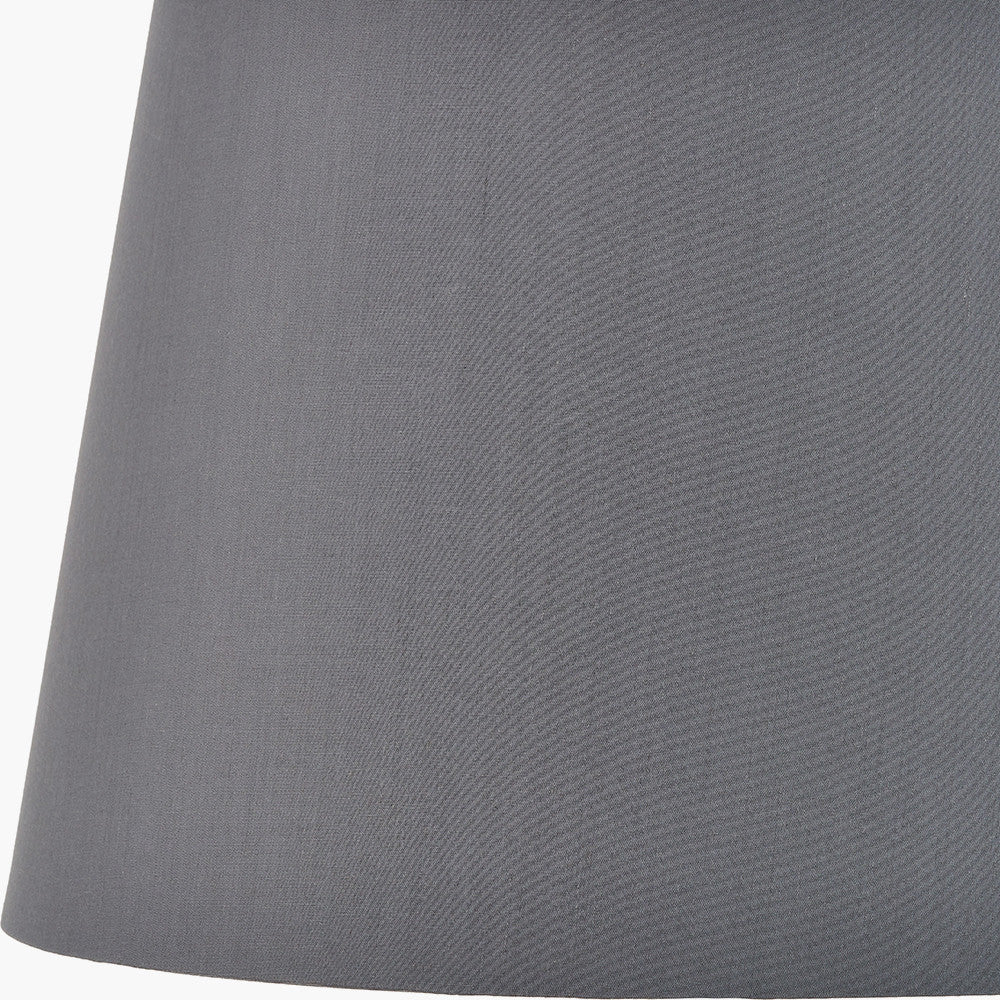 Auden Silver Floor Lamp with Steel Grey Shade | Elegant Floor Lamp