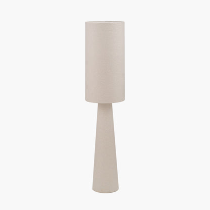 Mirissa White Handloom Fabric Floor Lamp | Neutral Floor Lamp