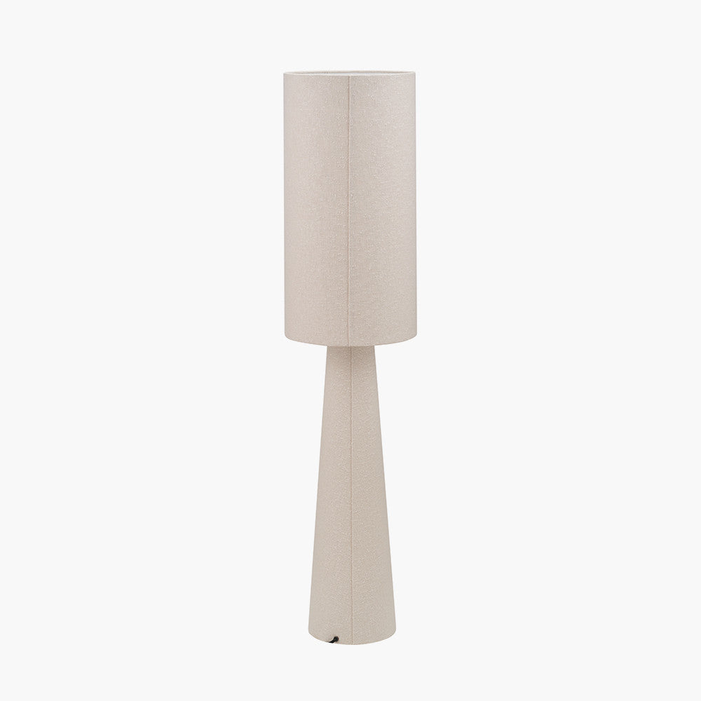 Mirissa White Handloom Fabric Floor Lamp | Neutral Floor Lamp