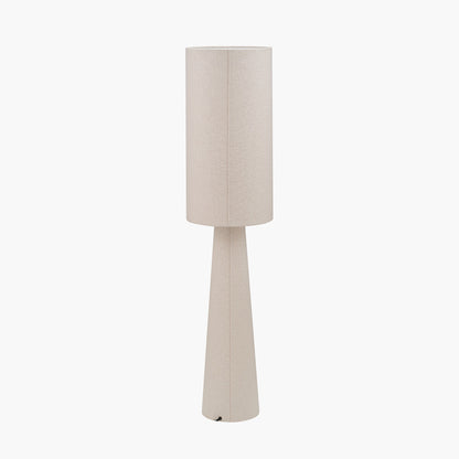 Mirissa White Handloom Fabric Floor Lamp | Neutral Floor Lamp