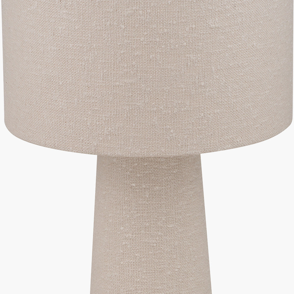 Mirissa White Handloom Fabric Floor Lamp | Neutral Floor Lamp