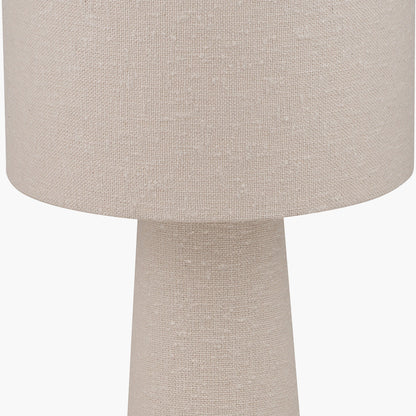 Mirissa White Handloom Fabric Floor Lamp | Neutral Floor Lamp