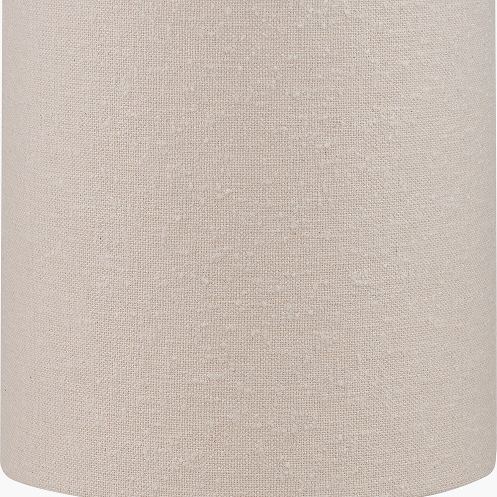 Mirissa White Handloom Fabric Floor Lamp | Neutral Floor Lamp