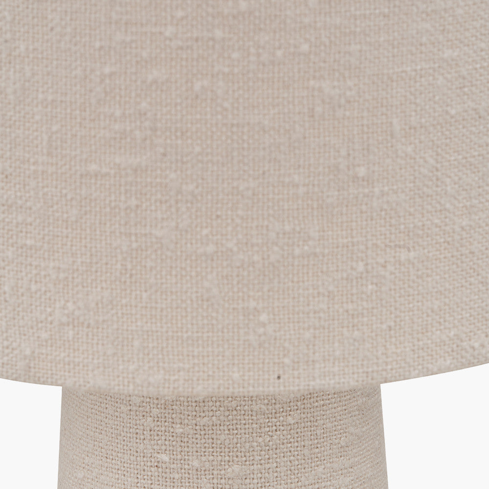 Mirissa White Handloom Fabric Floor Lamp | Neutral Floor Lamp