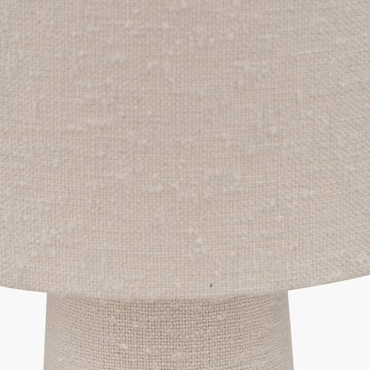 Mirissa White Handloom Fabric Floor Lamp | Neutral Floor Lamp