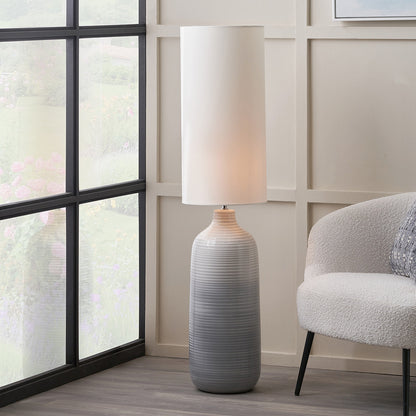Venus Blue & Grey Ombre Ceramic Floor Lamp