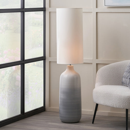Venus Blue & Grey Ombre Ceramic Floor Lamp